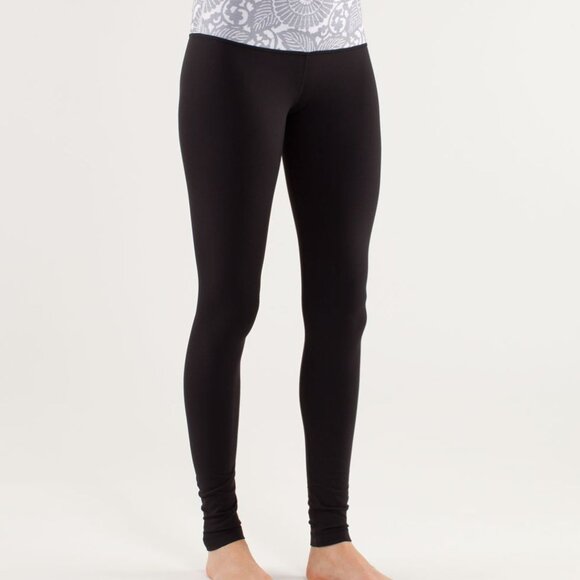 Lululemon Wunder Under Pant 8 Black Beachy Floral White Fossil/Fossil Gray - Picture 1 of 12